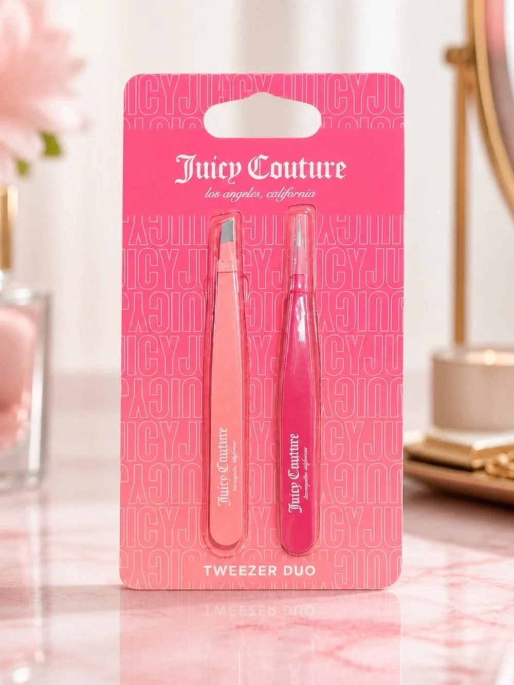 Juicy Couture Pink Tweezer Duo Precision & Slant Tweezers NWT